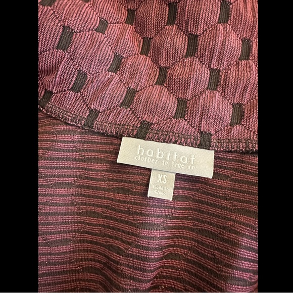 HABITAT Clothes To Live In Cranberry Jacket Coat Textured Asymmetric Burgundy - Picture 8 of 10